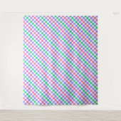 Candy shop diagonal checkerboard pattern wandteppich (Vorderseite)