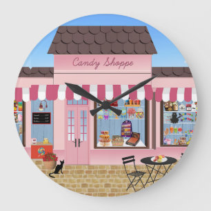 Candy Shop Große Wanduhr