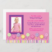 Candy Shop Lollipop Einladungen zum Geburtstag (Vorne/Hinten)