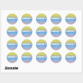 Candy Shop Ombre Business Label Runder Aufkleber (Blatt)
