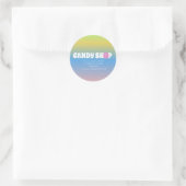 Candy Shop Ombre Business Label Runder Aufkleber (Tasche)