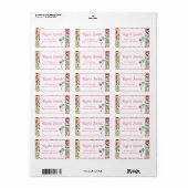 Candy Shop Pink Girl Address Labels Adressaufkleber (Vorne)