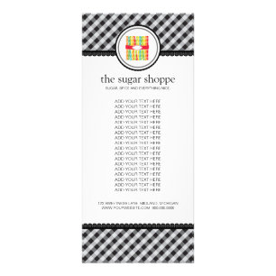 Candy-Shop-Produktrackkarten Werbekarte