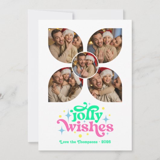 Candy Shop Retro Foto Collage Weihnachten (Vorderseite)