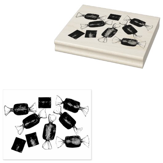 Candy Shop Süßigkeiten Karamelllbonbons gesalzen Gummistempel (Stempel)