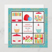 Candy Shop Weihnachtskarten Feiertagskarte (Vorne/Hinten)