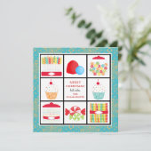 Candy Shop Weihnachtskarten Feiertagskarte (Stehend Vorderseite)