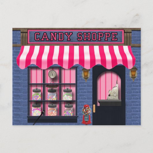 Candy Shoppe Leckerei Postkarte (Vorderseite)