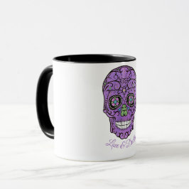 CANDY SKULL, LIEBE UND TOD, HALLOWEN TASSE