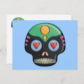 Candy Skull Postkarte (Vorne/Hinten)