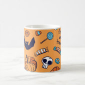 Candy Skull Pumpkin Bat Nahtlose Muster. Kaffeetasse (Mittel)