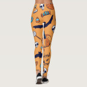 Candy Skull Pumpkin Bat Nahtlose Muster. Leggings (Rückseite)