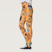 Candy Skull Pumpkin Bat Nahtlose Muster. Leggings (Links)