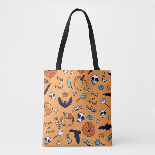 Candy Skull Pumpkin Bat Nahtlose Muster. Tasche (Vorderseite)