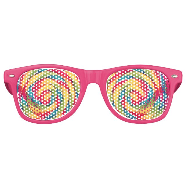 Candy Spiral Lollipop Partybrille (Vorderseite)