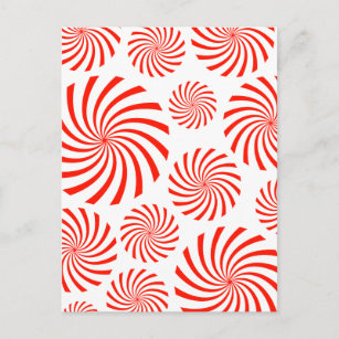 Candy Spiral Peppermint Swirl Design Postkarte