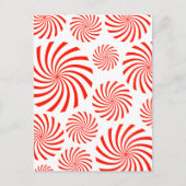 Candy Spiral Peppermint Swirl Design Postkarte (Vorderseite)