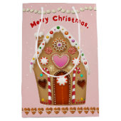 Candy Sprinkled Gingerbread House Mittlere Geschenktüte (Vorderseite)