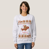 Candy-Sprinkled Lebkuchen Züge und Flugzeug Sweatshirt (Vorne ganz)