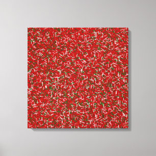 Candy Sprinklen mit Polka Dots Canvas Print, rot Leinwanddruck