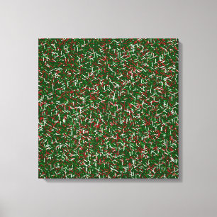 Candy Sprinklen mit Punkten Canvas Print, grün Leinwanddruck