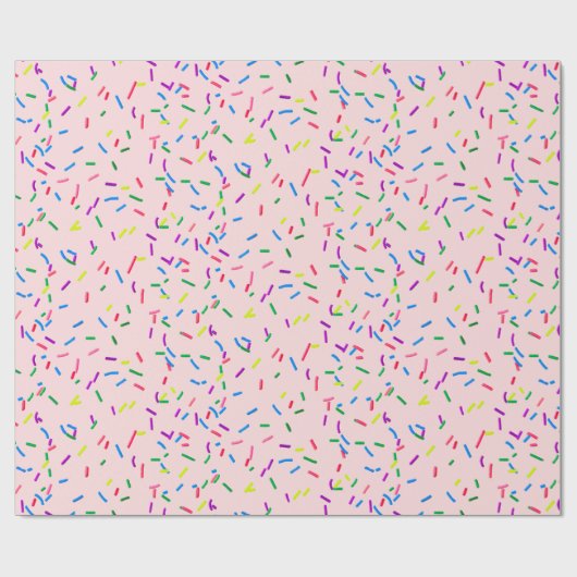 Candy Sprinkles auf rosa Geschenkpapier (Flach)