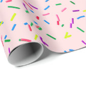 Candy Sprinkles auf rosa Geschenkpapier (Rolleneckpunkt)