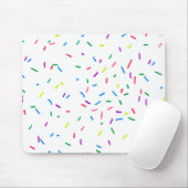 Candy Sprinkles auf Weiß Mousepad (Mit Mouse)