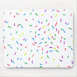 Candy Sprinkles auf Weiß Mousepad