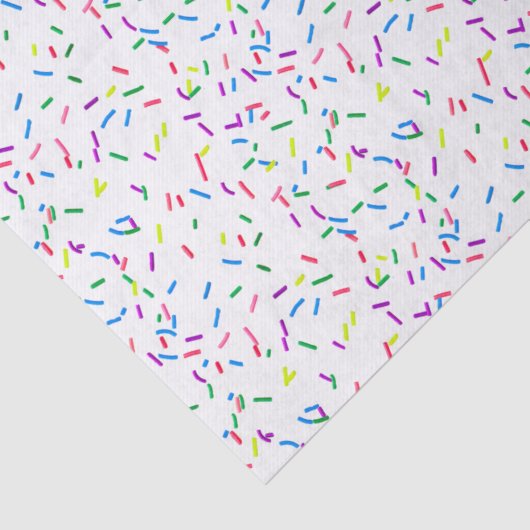 Candy Sprinkles auf Weiß Seidenpapier (Detail)