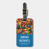Candy Sprinkles | Name hinzufügen Gepäckanhänger (Vorderseite vertikal)