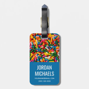 Candy Sprinkles Name hinzufügen Gepäckanhänger