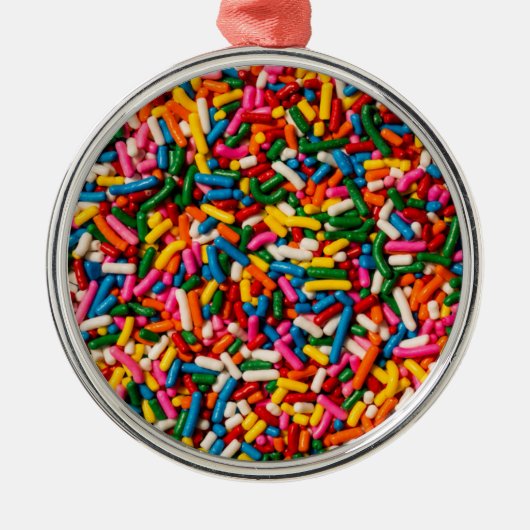 Candy Sprinkles Ornament Aus Metall (Vorne)