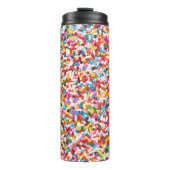 Candy Sprinkles Pattern – Colorful Sweet Treat  Thermosbecher (Vorderseite)