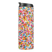 Candy Sprinkles Pattern – Colorful Sweet Treat  Thermosbecher (Nach rechts gedreht)