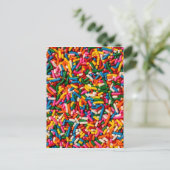 Candy Sprinkles Postkarte (Stehend Vorderseite)