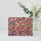 Candy Sprinkles Postkarte (Stehend Vorderseite)