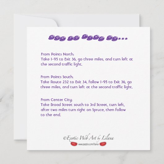 Candy Square Einladung (Rückseite)