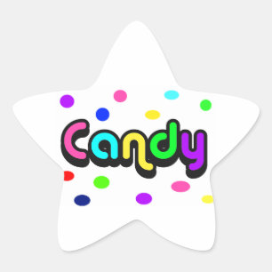 Candy-Star-Aufkleber Stern-Aufkleber