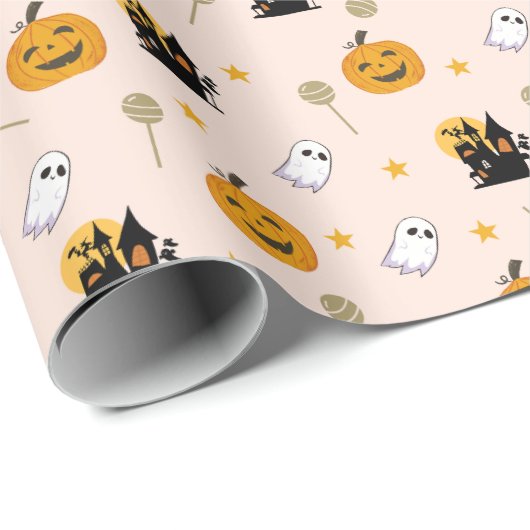 Candy Star Halloween Geschenkpapier (Rolleneckpunkt)