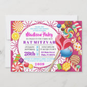 CANDY STORE Bat Mitzvah Einladung (Vorderseite)