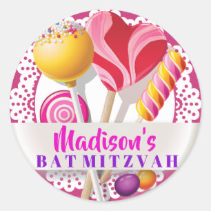 CANDY STORE Bat Mitzvah Geschenk Party Sticker