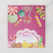 CANDY STORE Bat Mitzvah Seating Escort Platzkarte (Außenseite Aufgefaltet)