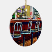 Candy Store mit Soda Fountain Keramik Ornament (Rechts)