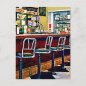 Candy Store mit Soda Fountain Postkarte (Vorderseite)