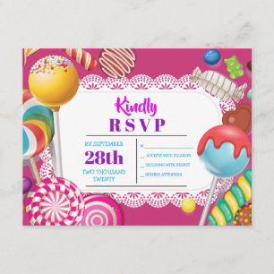 CANDY STORE RSVP Bat Mitzvah Einladung