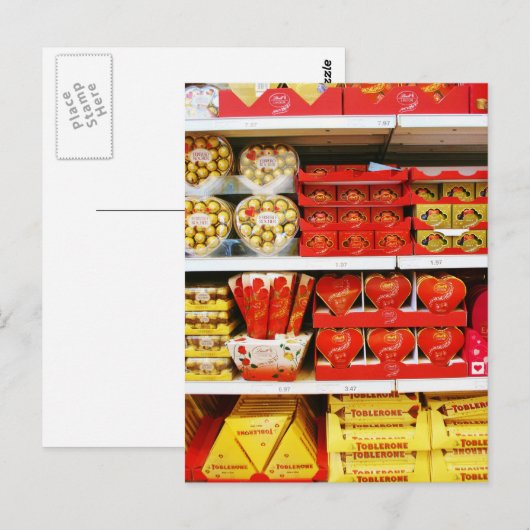 Candy Store Shelves Postkarte (Vorne/Hinten)