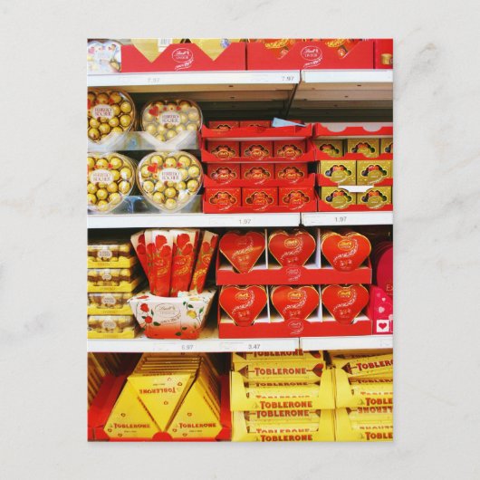 Candy Store Shelves Postkarte (Vorderseite)