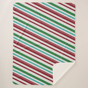 Candy Streifen Glitter Sherpadecke
