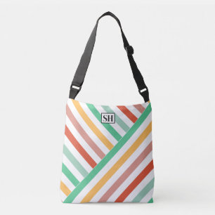 Candy Streifen Monogramm-Tasche Tragetaschen Mit Langen Trägern